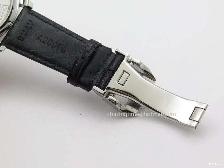 MIROTIME 0329 Portuguese Tourbillon Mystere SS TF Best Edition Black Dial on Black Croc Leather Strap Flexible 7383